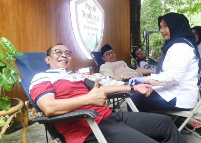 Semarak HUT ke-81 RI, Pojok Tembesu, LKKNU Sumsel Bersama PMI Gelar Bakti Sosial Donor Darah
