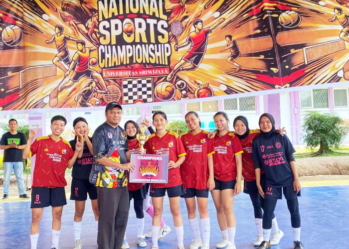 Tim Futsal Putri UBD Sabet Juara 1 Rektor Cup Universitas Sriwijaya Tingkat Nasional