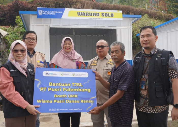 Pusri Bangun Booth UMK di Danau Ranau, TJSL untuk Tingkatkan Ekonomi Warga Sekitar 