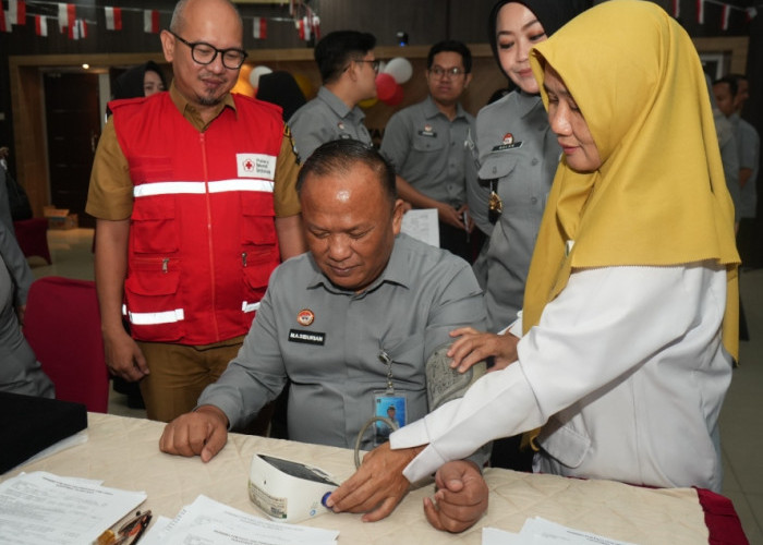 Kemenkum Sumsel Gelar Donor Darah dan Pemeriksaan Kesehatan Sambut Hari Pengayoman ke-81