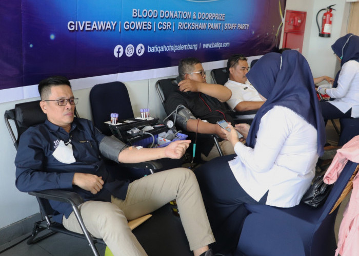 Batiqa Hotel Palembang Gelar Donor Darah Bersama PMI, Rangkaian Baksos Anniversary ke-7