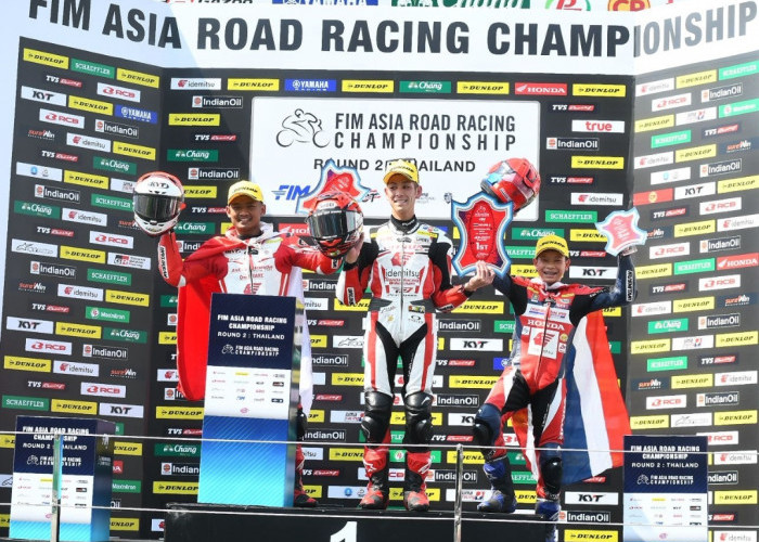 Hasil Kelas AP 250 ARRC 2026, Pebalap AHRT Rheza Danica Berhasil Finish Podium Kedua 