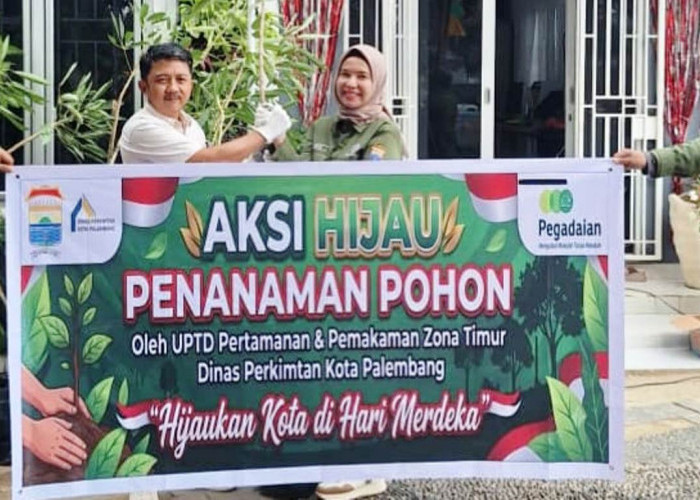 Pegadaian Kanwil III Palembang Dukung Aksi Hijau Sambut HUT ke-81 Kemerdekaan RI 