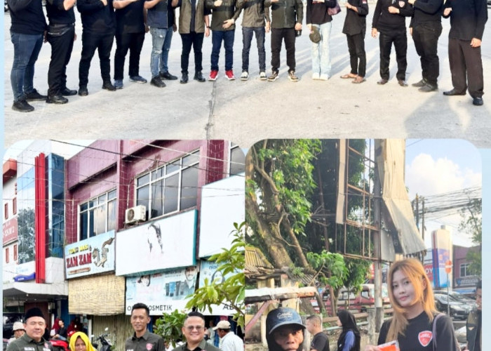 DKW Panji Bangsa Sumsel Kembali Tunjukkan Aksi Nyata, Beri Bantuan Sembako di Pasar Sako