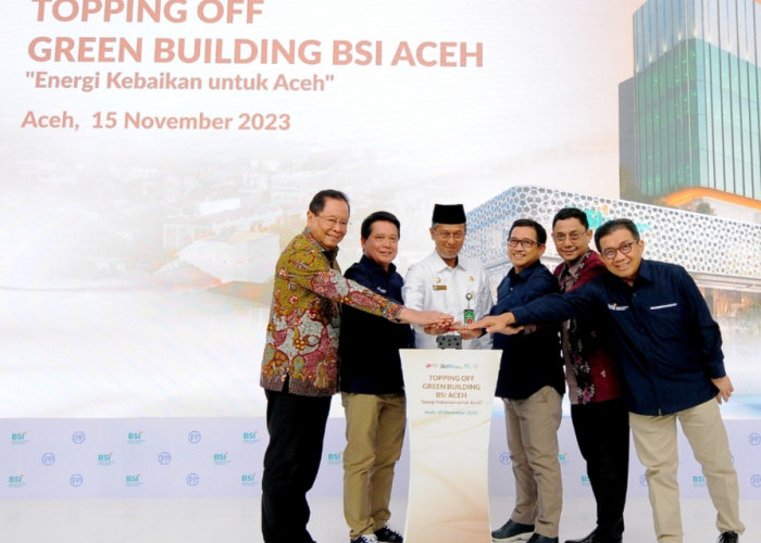 Topping Off Green Building BSI di Aceh Rampung, diresmikan awal Tahun 2024