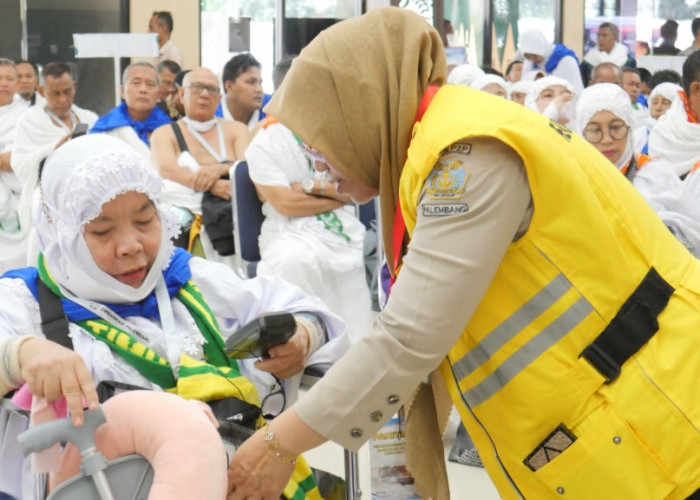 Jemaah Haji Kloter 11 Embarkasi Palembang Berangkat Menuju Tanah Suci, Sabtu 25 Mei 2024