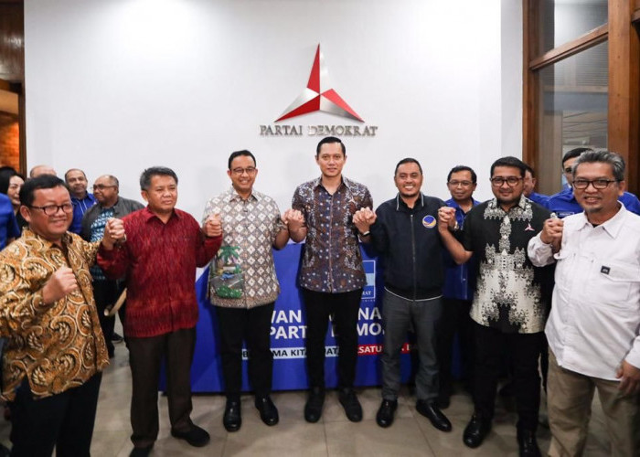 Gerak Cepat, Tim Kecil Koalisi Perubahan dan Aneis Sambangi AHY di kantor Demokrat