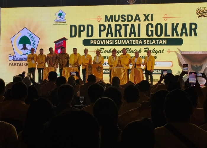 Bahlil Lahadalia Hadiri Musda Golkar Sumsel, Ingatkan Target Kursi Legislatif Naik dan Dukung Prabowo Gibran
