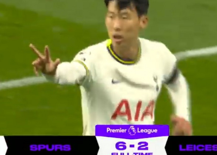 Tottenham Hotspur  vs Leicester City, Son Heung-Min Panen Tiga Gol