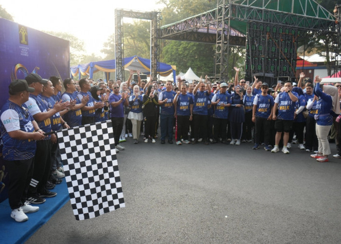 Gebyar HUT Pengayoman ke-81, Kanwil Kemenkum Sumsel Gelar Fun Walk Serentak