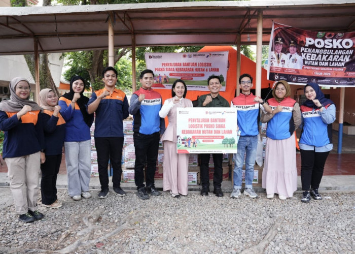 Pertamina Patra Niaga Kilang Plaju Kembali Salurkan Bantuan Logistik ke Satgas Karhutla BPBD Sumsel