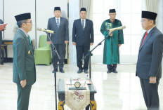 Walikota Ratu Dewa Lantik Pj Sekda Palembang Sulaiman Amin