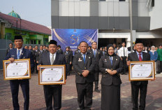 Upacara HUT Pengayoman ke-81, Kemenkum Sumsel Beri Penghargaan ke Pemerintah Kabupaten dan Mitra Kerja