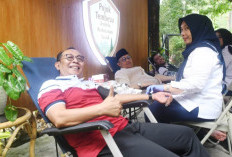 Semarak HUT ke-81 RI, Pojok Tembesu, LKKNU Sumsel Bersama PMI Gelar Bakti Sosial Donor Darah