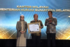 Kemenkum Sumsel Terima Penghargaan WBBM dari Menpan RB, Prestasi Gemilang Tingkat Nasional